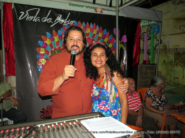 F�bio Del Porto o mestre de cerim�nia e a sua Ros�ngela Nascimento